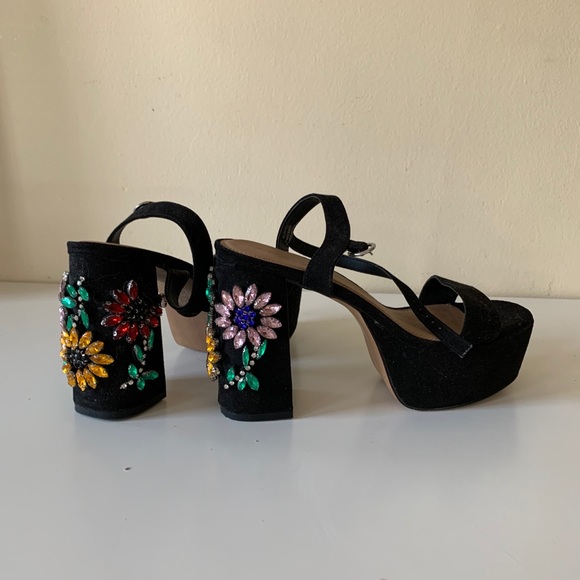 ASOS flower gem detail platform heels 8 - Picture 2 of 6